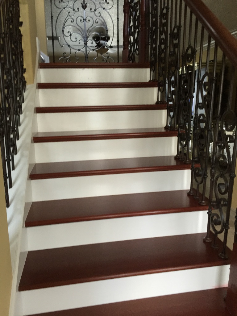 Iron Railing — Stair Tread Install