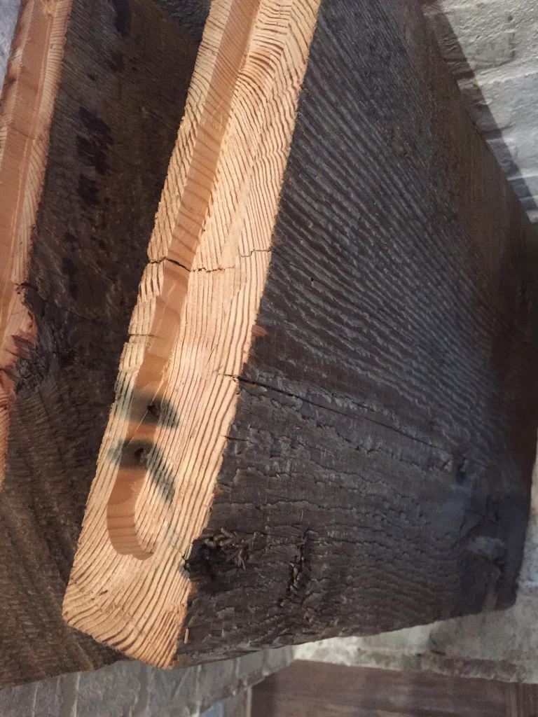 Wine Cellar — Live Edge Wood Detail