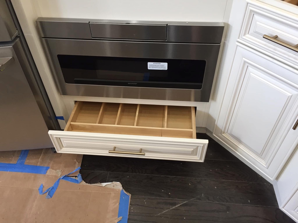 White Glazed — Microwave Drawer Install
