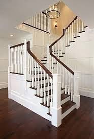 White & Dark Wood — Classic Staircase