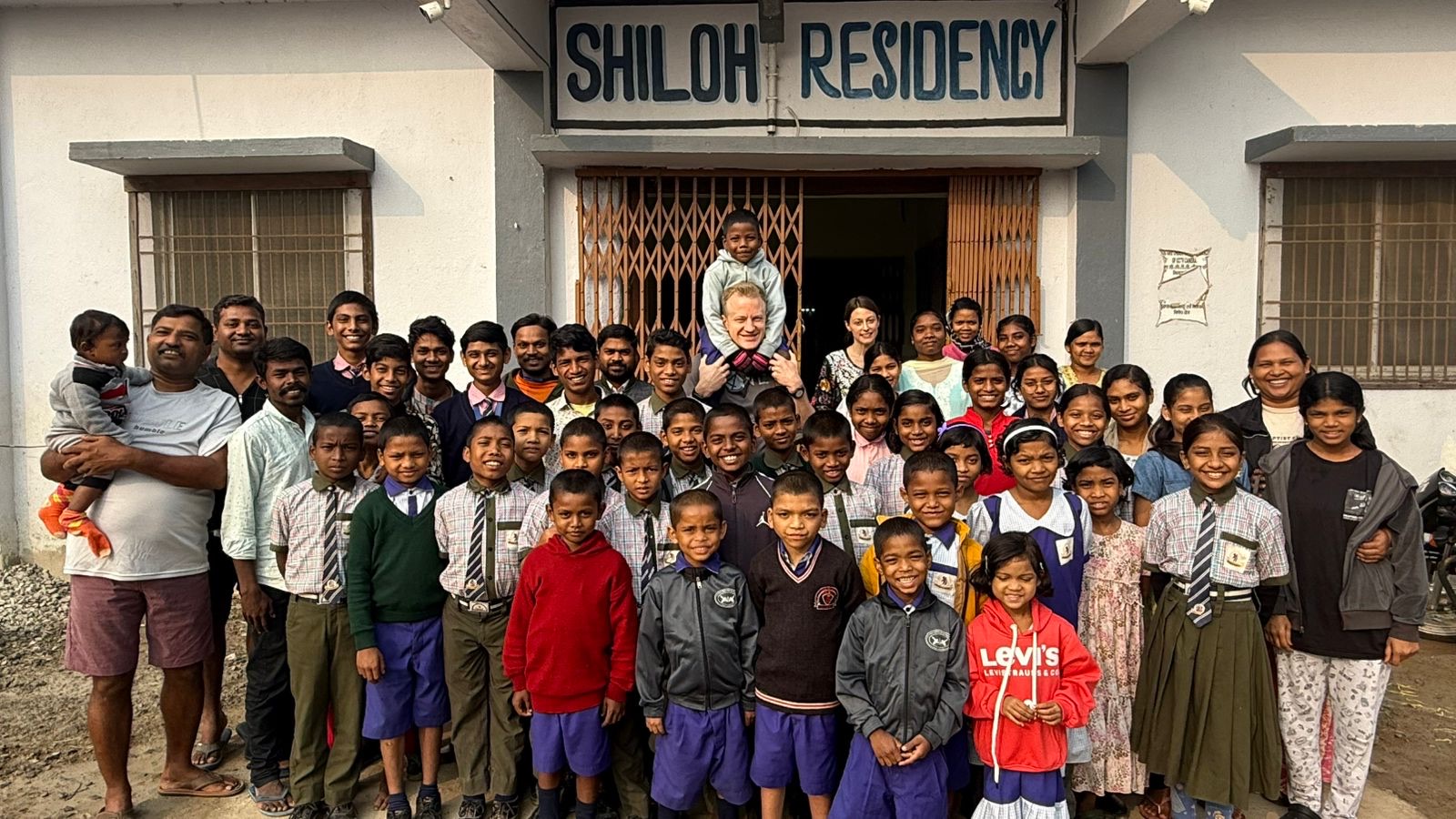 James & Ginny with the Shiloh Residency kids