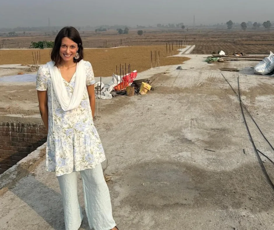 Ginny on the roof of the women's empowerment center