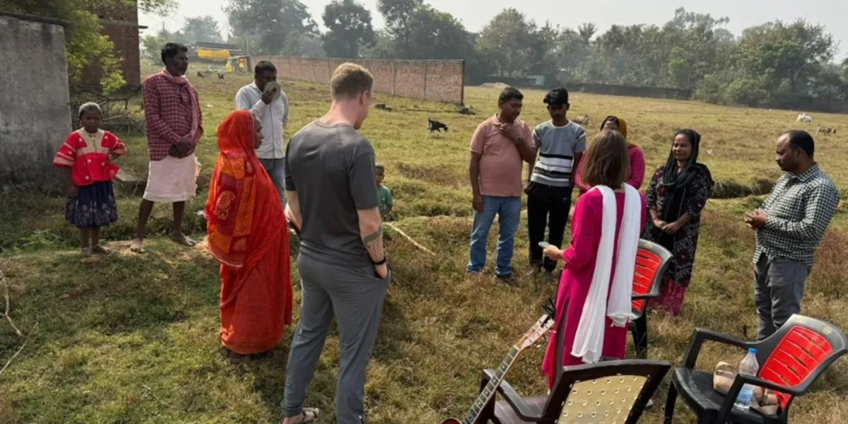With the congregation in Deoghar