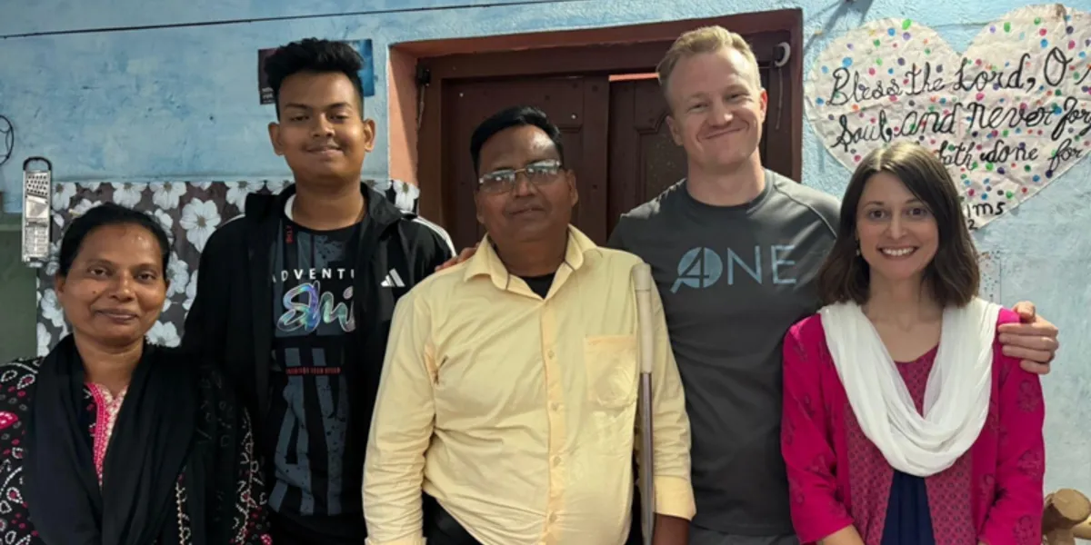 With Pastor Alfred and his family
