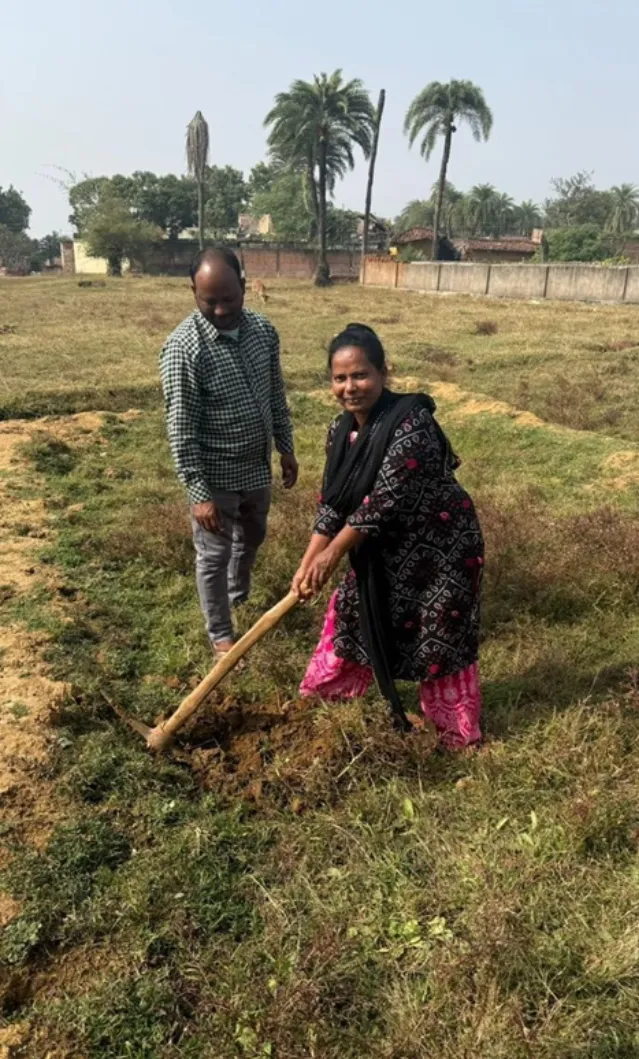 Breaking ground on the church site