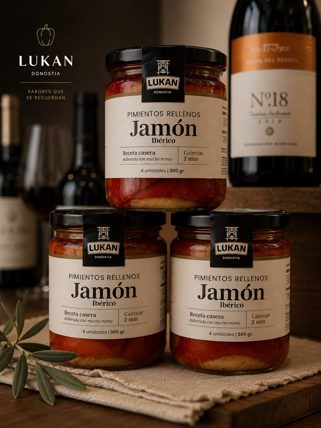 Pimientos Rellenos de Jamón Ibérico