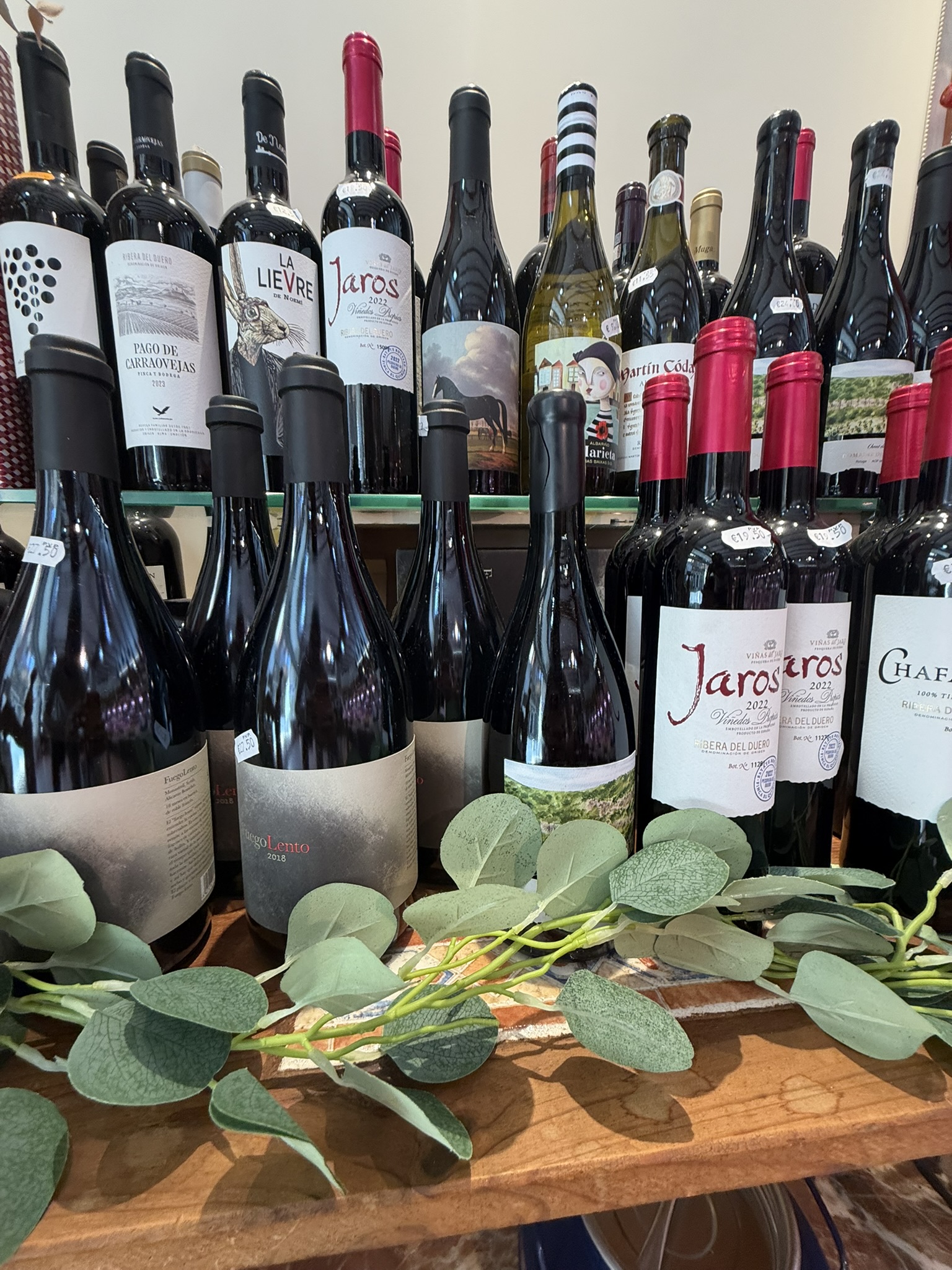 Selección de Vinos premium de Charcutería Victorino Vergara