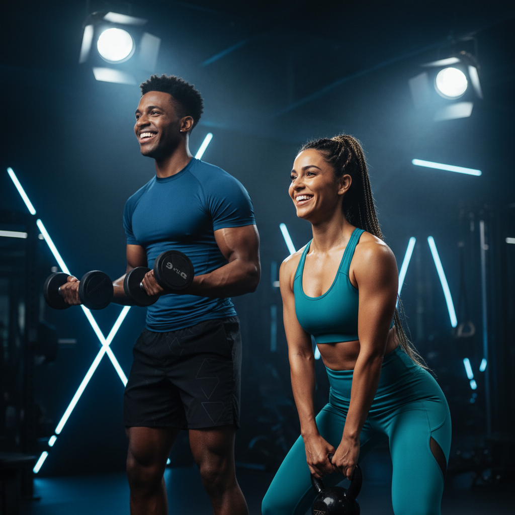 Couple training together