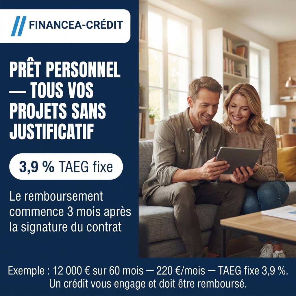 Prêt Personnel — Tous vos projets sans justificatif