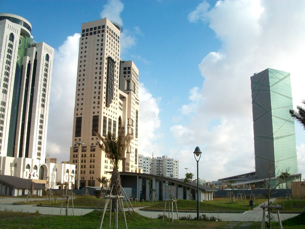 Tours modernes du quartier d'affaires de Tripoli, Libye