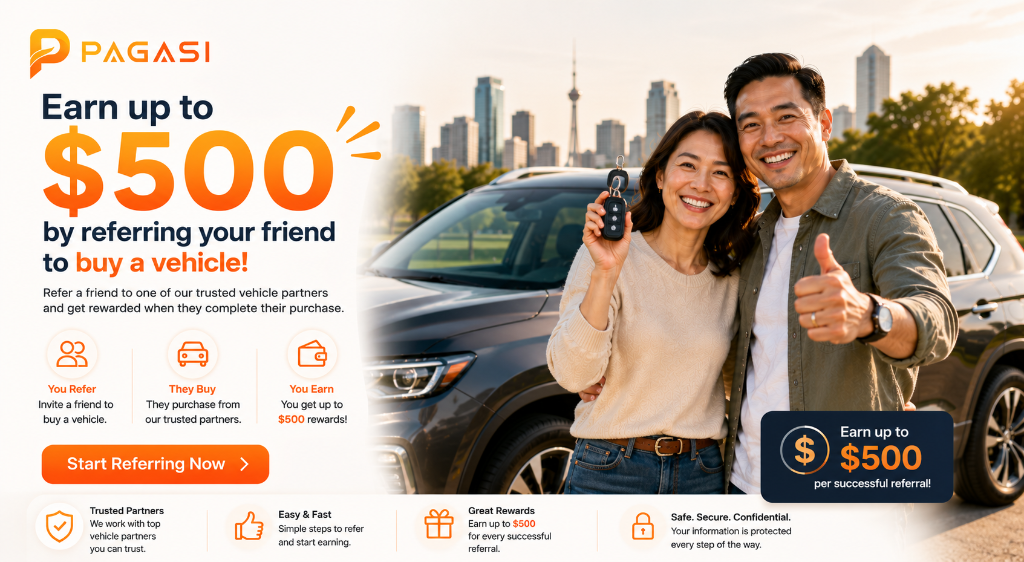 Pagasi vehicle referral rewards banner