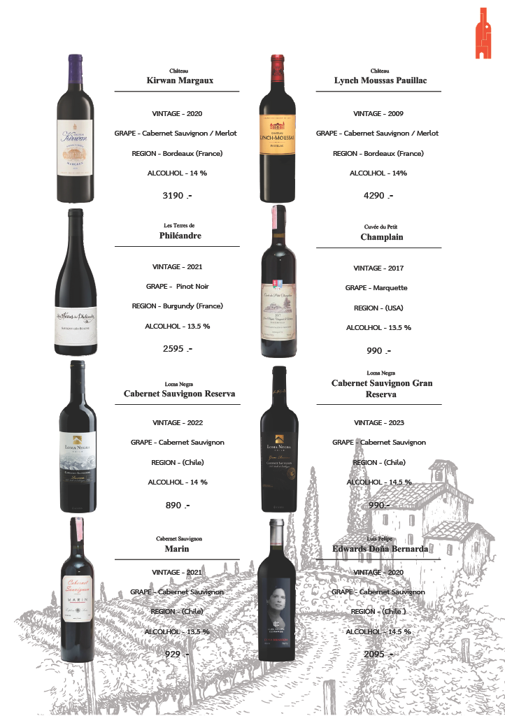 Wine list page 19