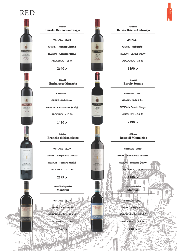 Wine list page 8