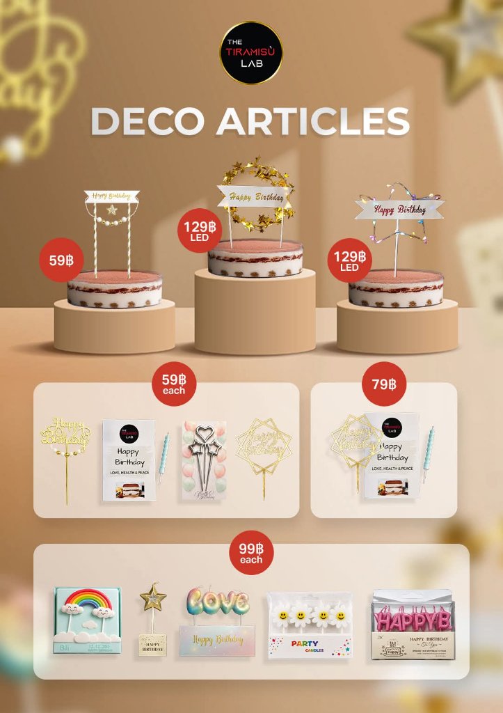 Deco Articles — Cake Toppers, Candles & Decorations