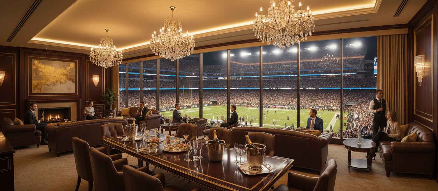 Luxury VIP suite overlooking the venue
