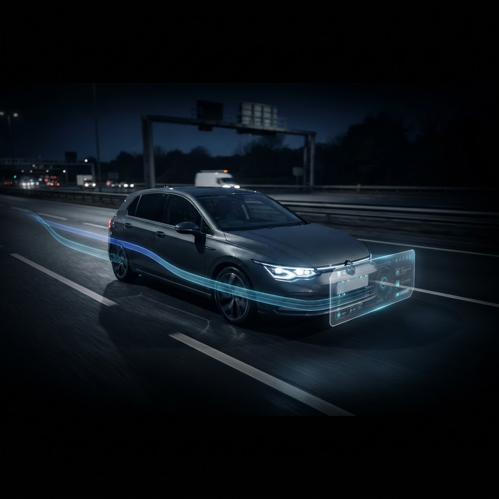 UK car with two data streams representing MOT and road-tax status
