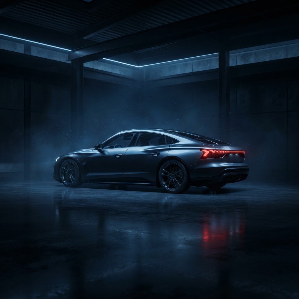 Premium modern UK vehicle in a dark luxury garage