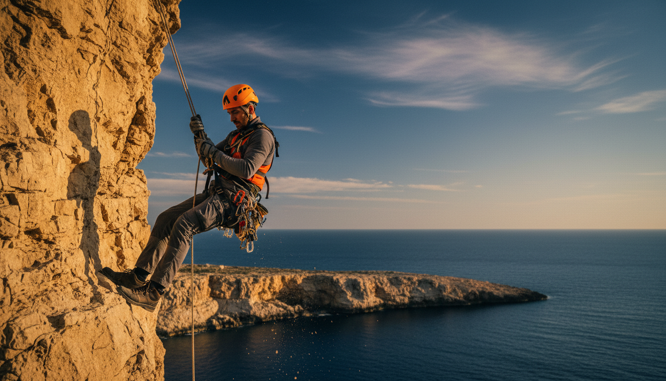 Rescue operation on Malta cliffs