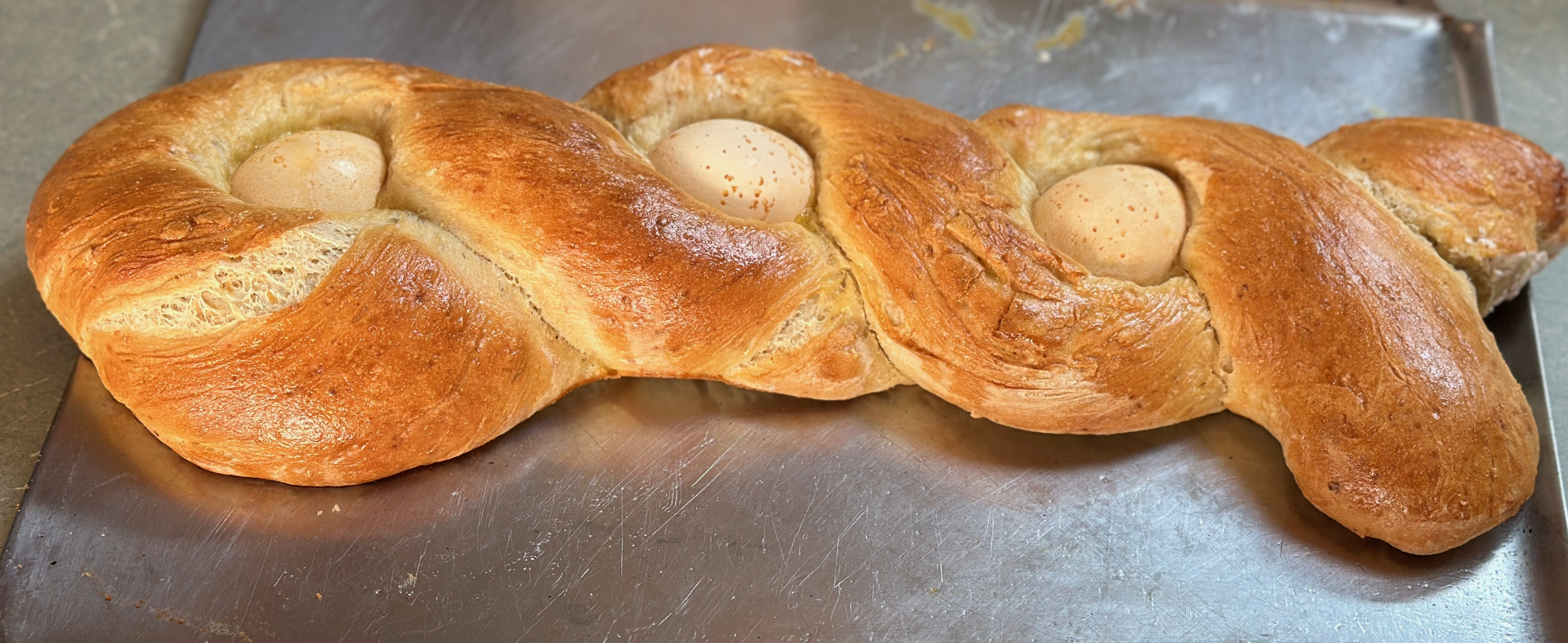 Easter Braided Bread with Eggs