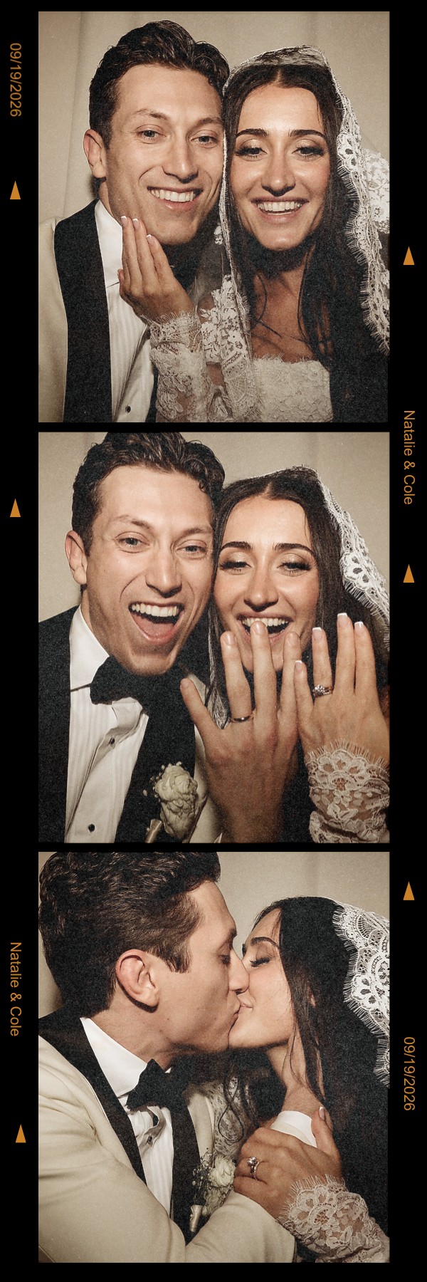Natalie & Cole wedding photo strip from The Retro Booth