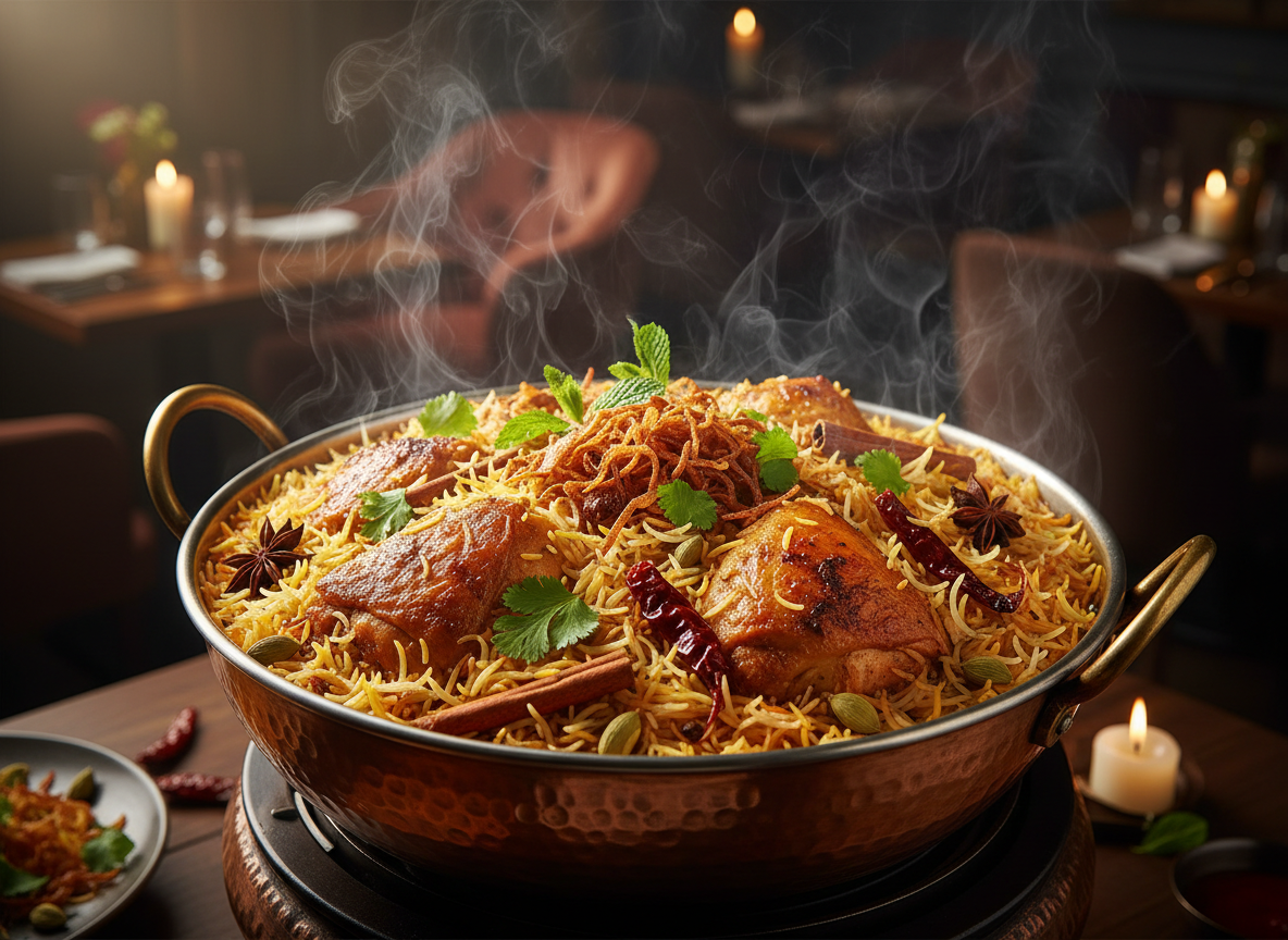 Chicken Biryani closeup