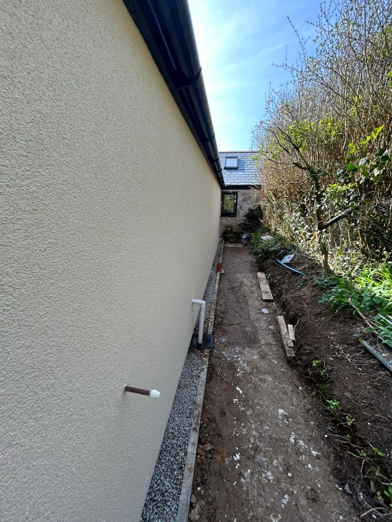 Extension interior plastering Cornwall