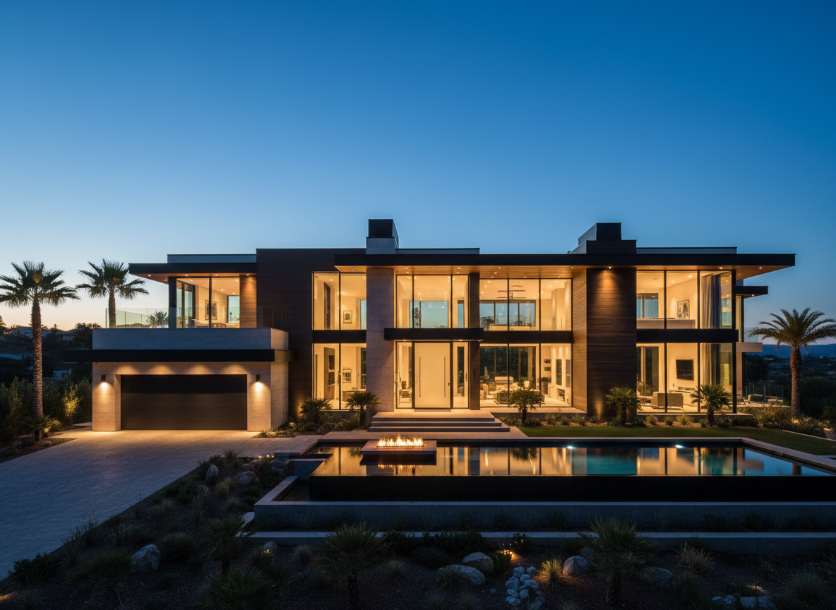 Twilight real estate photography