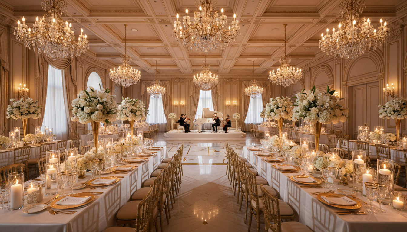 Virtual tour of luxury ballroom