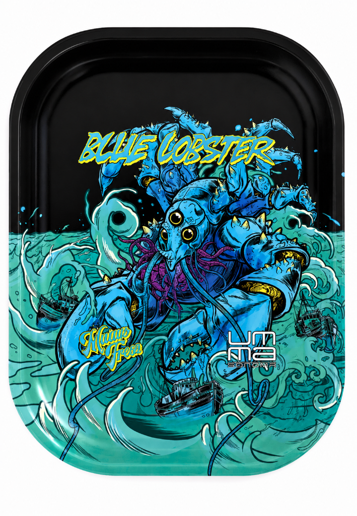 Blue Lobster Rolling Tray
