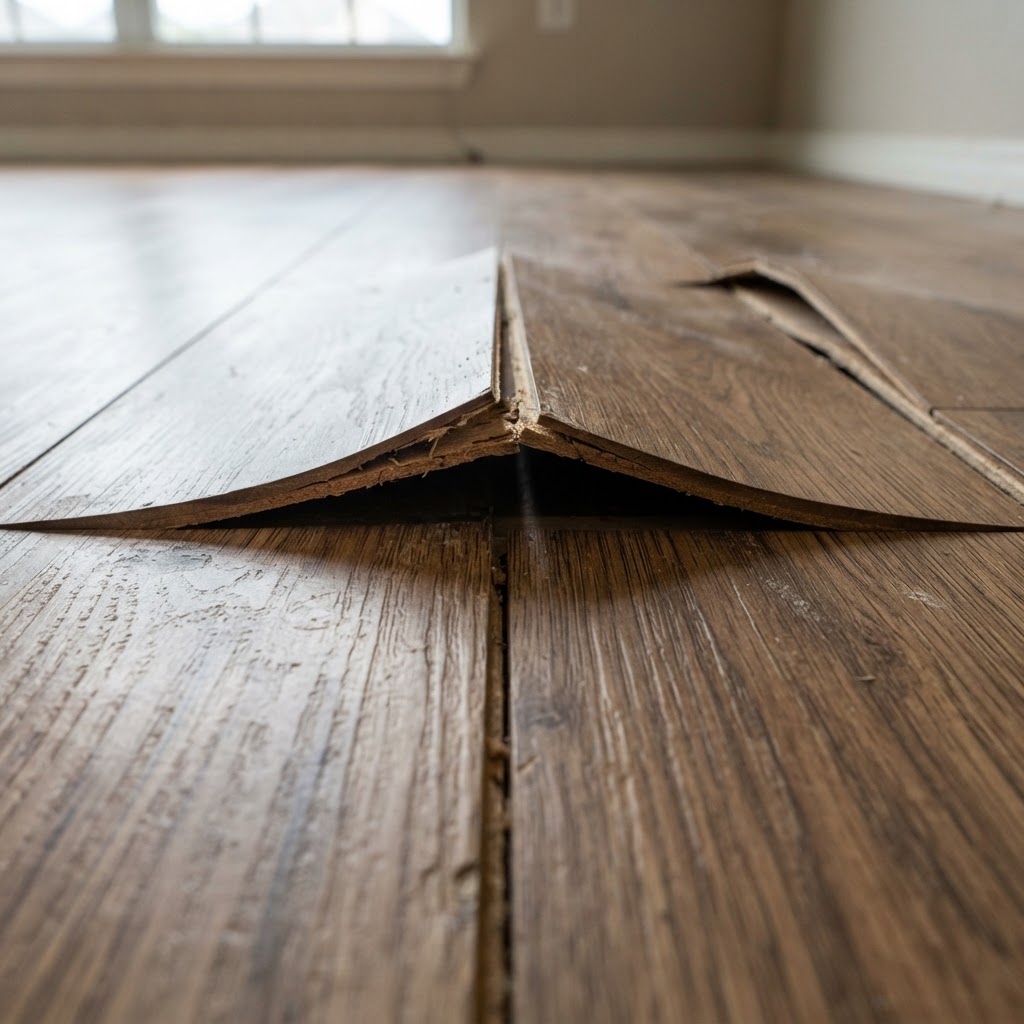 Peaking — Joints push upward at seams