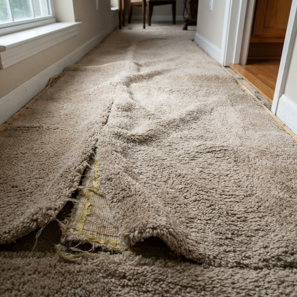 Carpet Buckling — Wrinkles and ripples in carpet