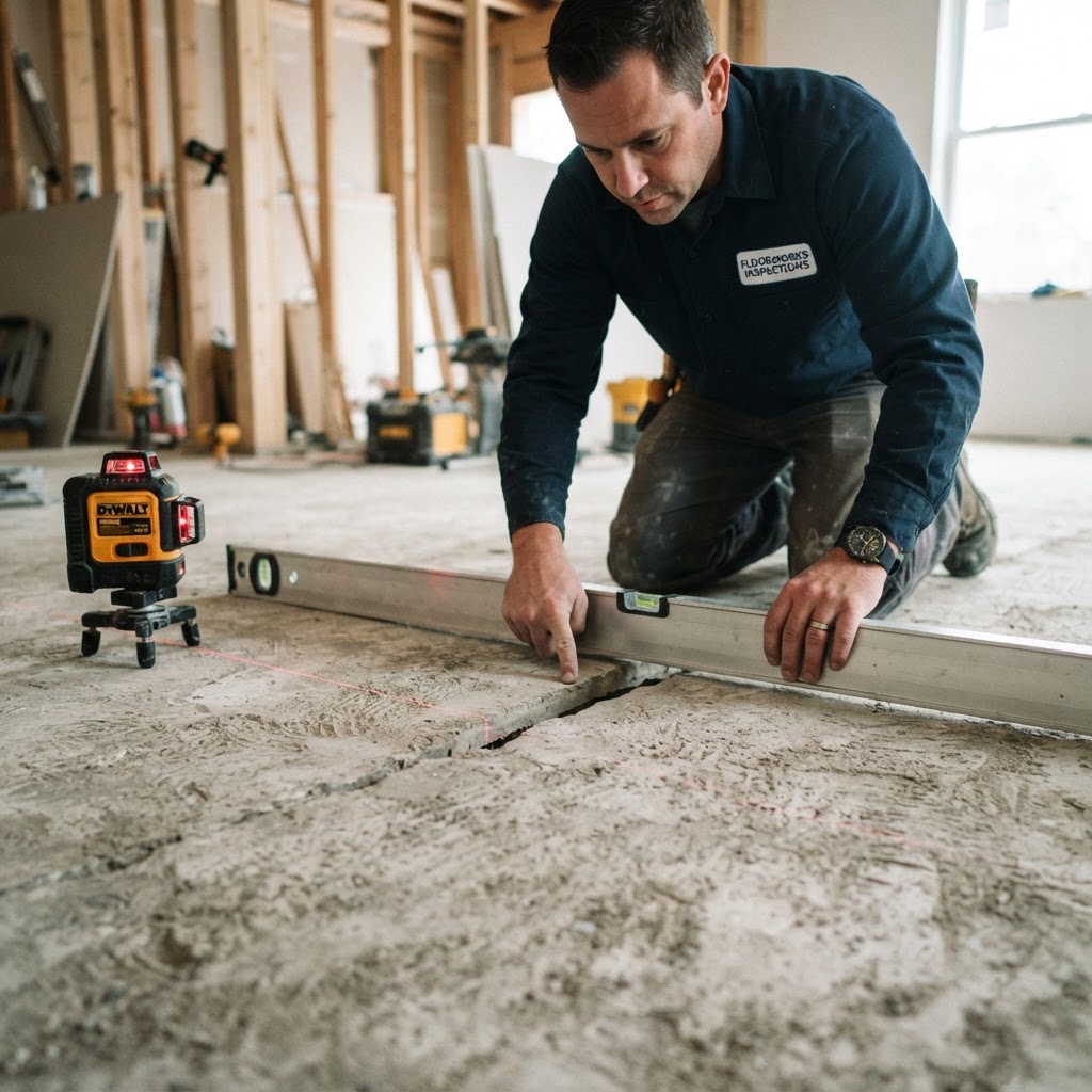 Subfloor Telegraphing — Imperfections show through vinyl