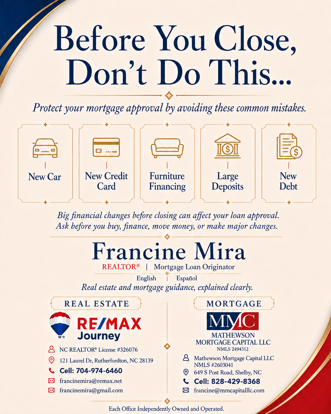 Before You Close, Don't Do This: Financial Mistakes That Can Cost Your Approval
