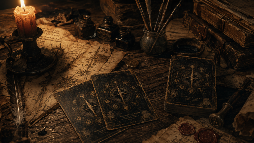 Cards on a tavern table
