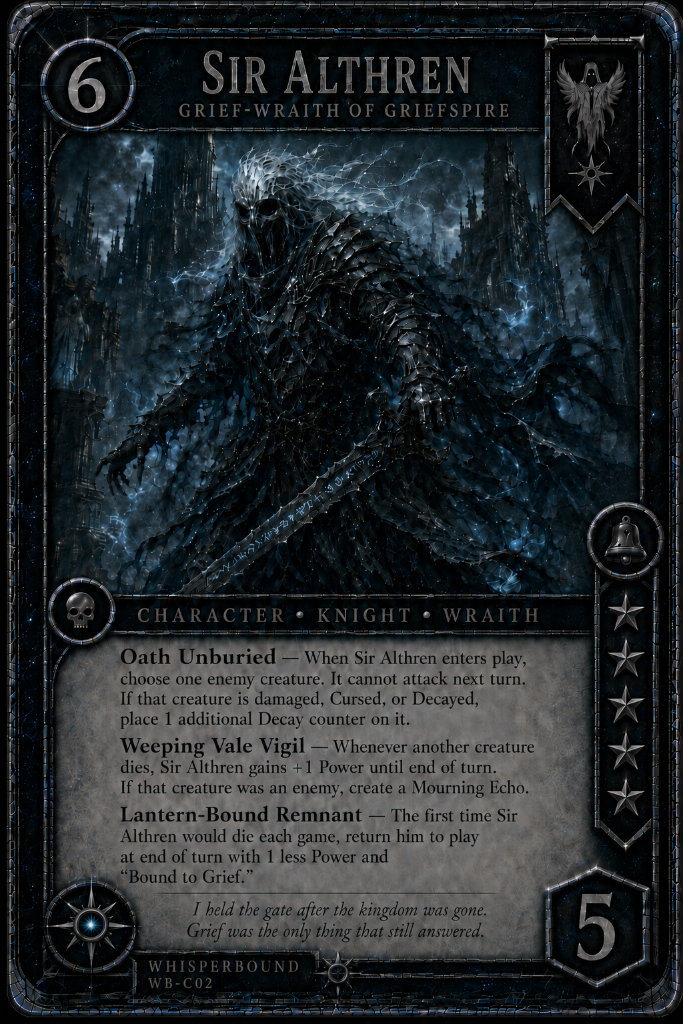 Sir Althren, Grief-Wraith of Griefspire
