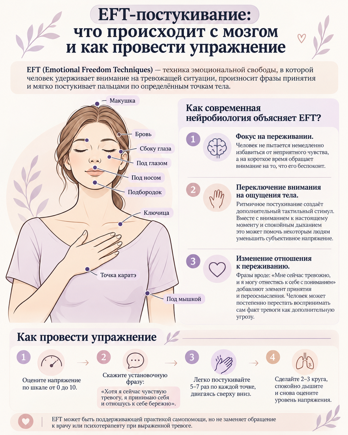 EFT-постукивание: что происходит с мозгом и как провести упражнение