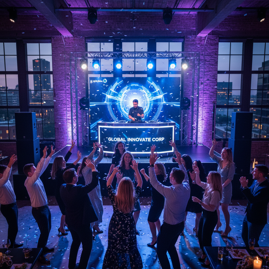 DJ Firmenfeier Modern – Betriebsfeier mit professioneller Sound- und Lichttechnik