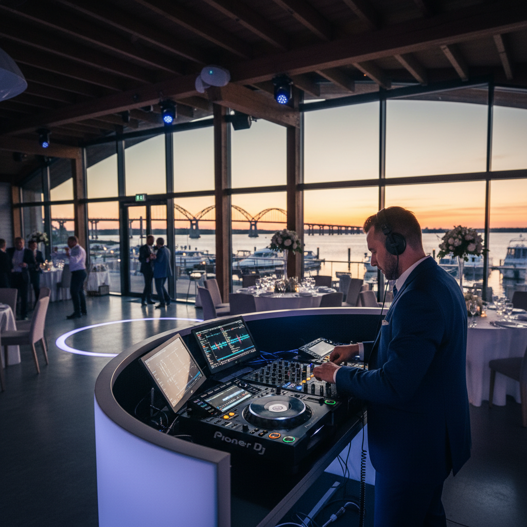Hochzeits-DJ & Hochzeitsfotograf beim Bootshaus Stralsund – Professionelle Hochzeitsbetreuung für Wasserlocation