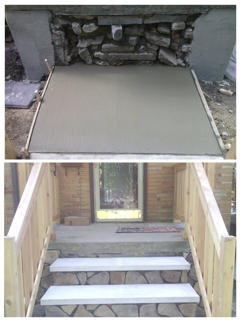 PORCH REPAIR — Bricks n Bristles Metro Detroit masonry