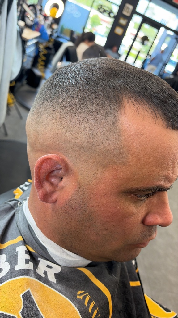 Skin fade close up