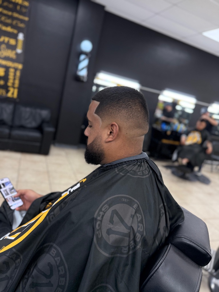 Low fade with beard