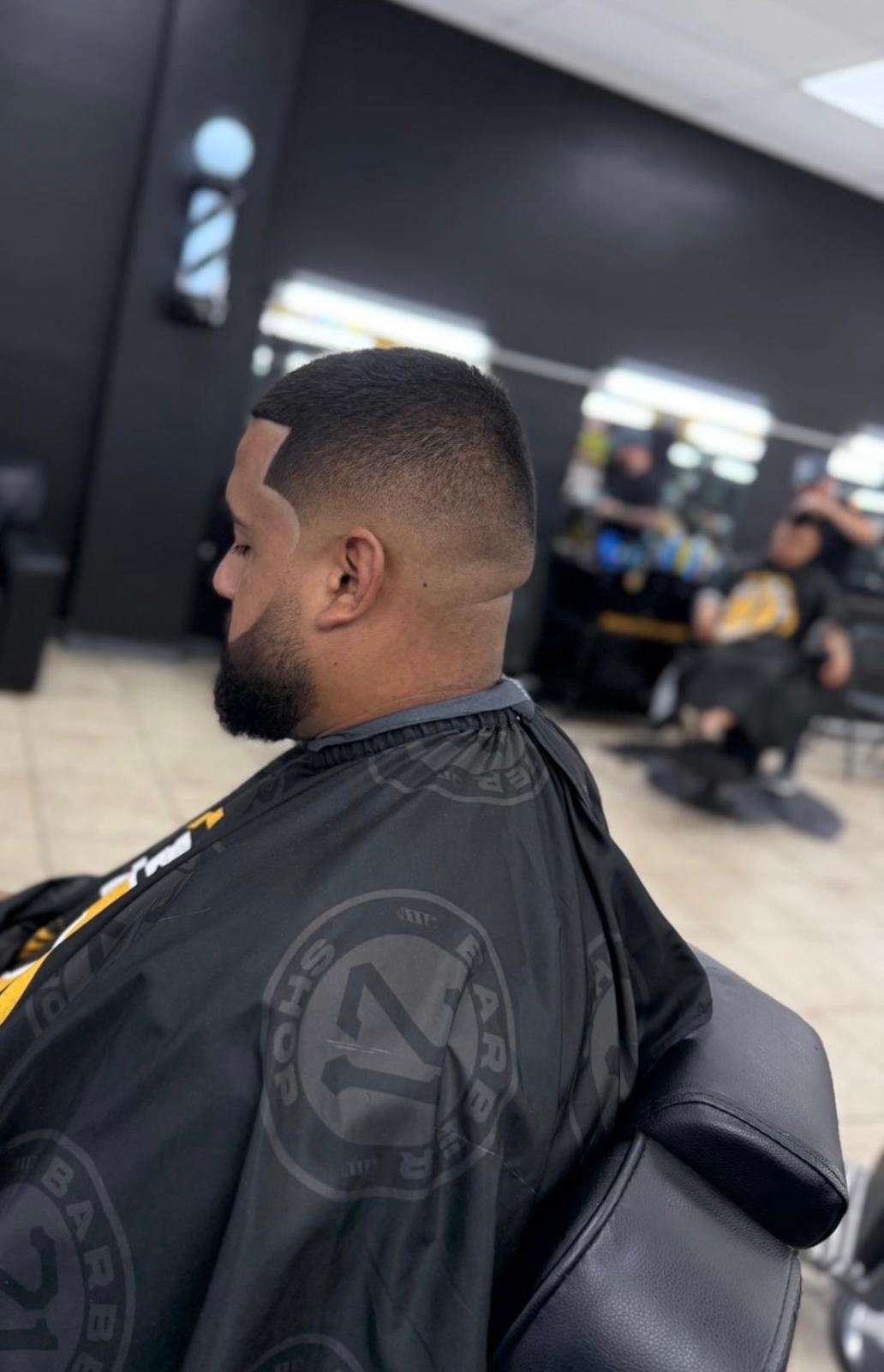 Skin fade profile portrait