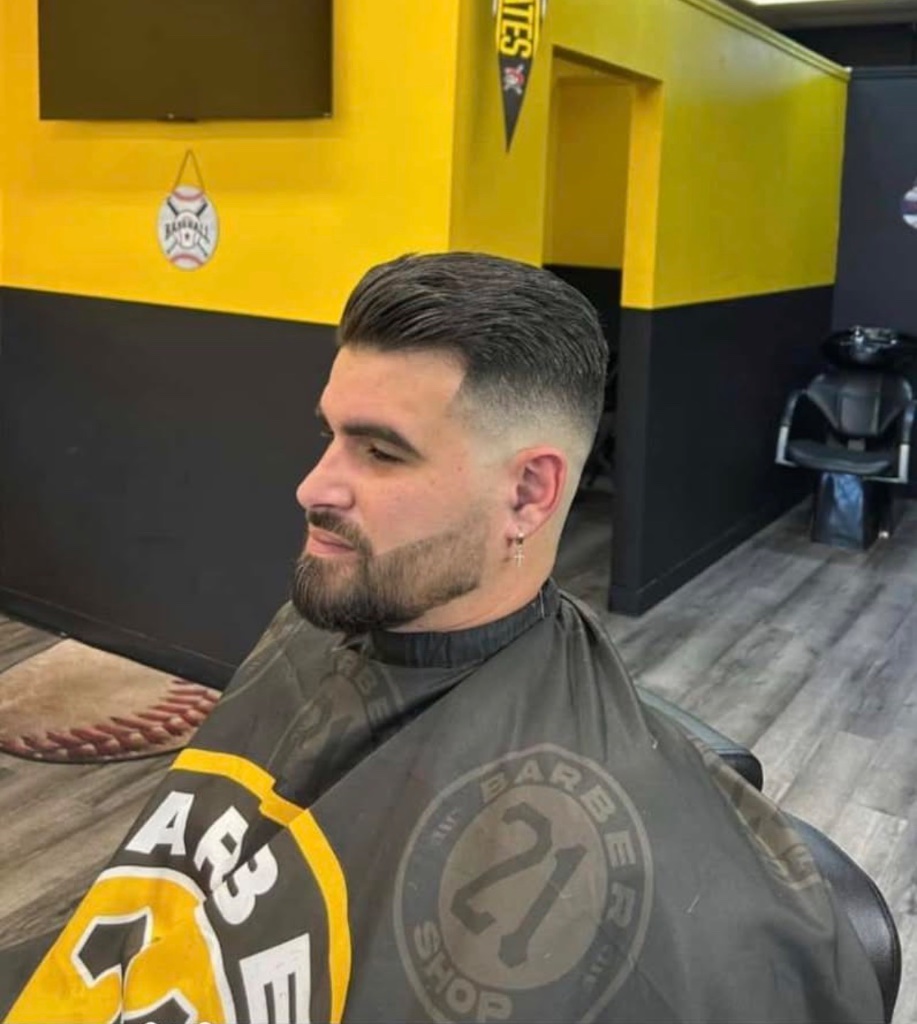 Classic slick back fade