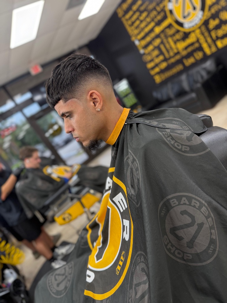Taper fade with fringe