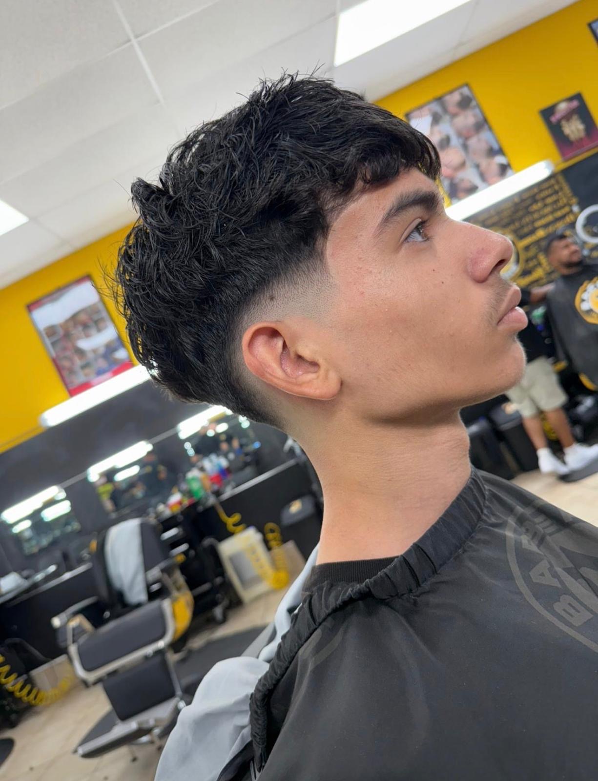 Skin fade with beard trim portrait
