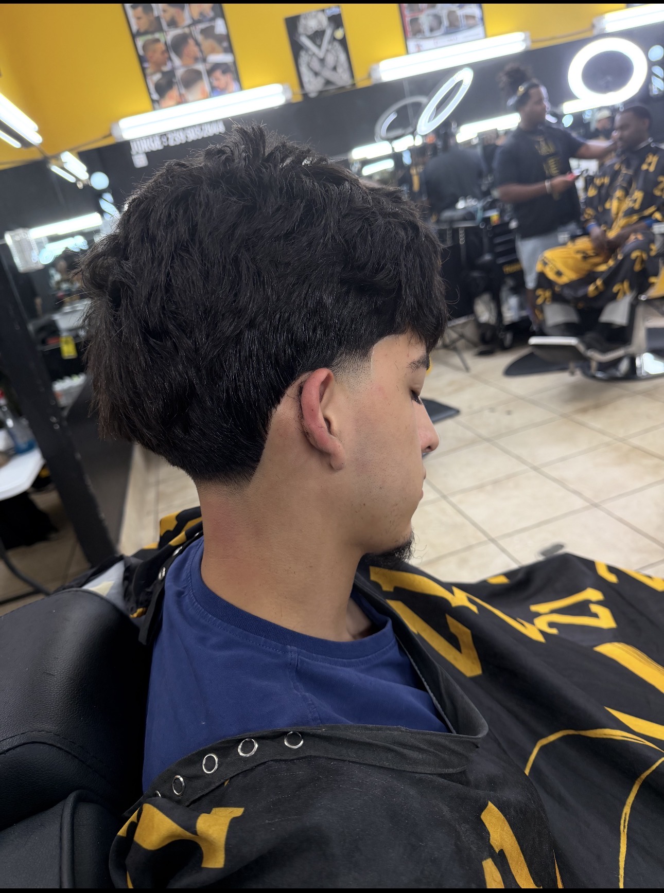 Taper fade in progress