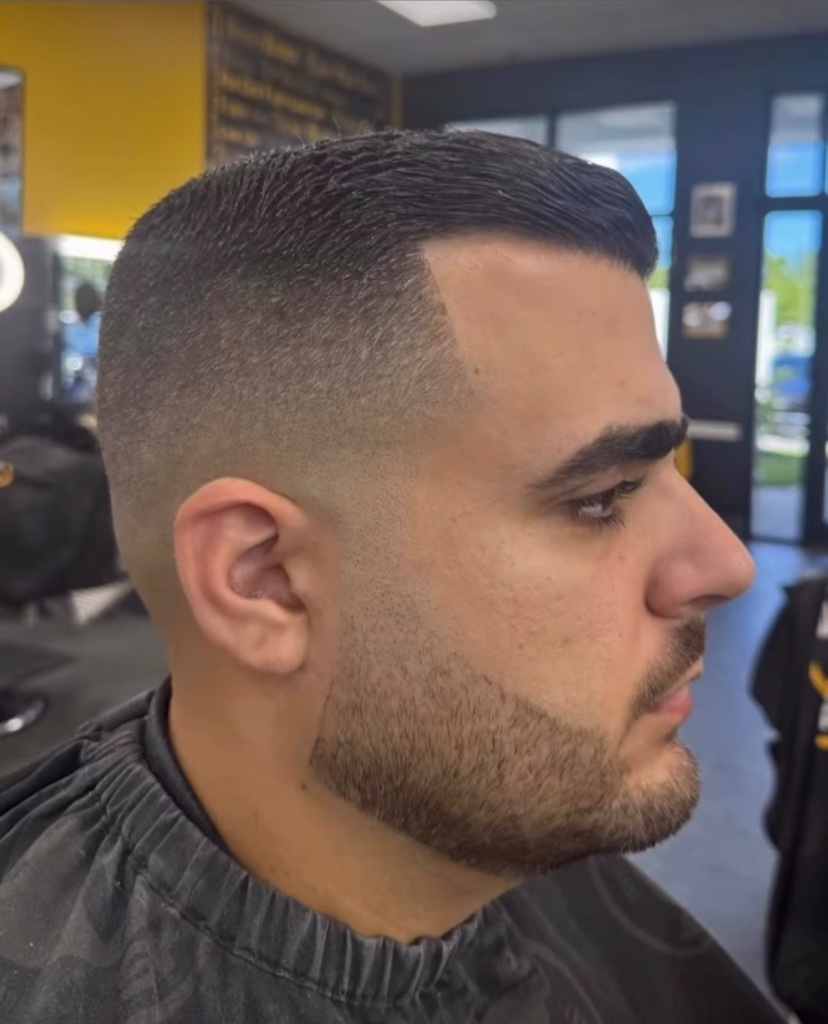 High skin fade with beard trim
