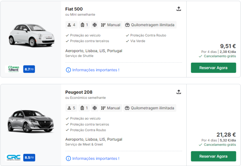 Depois — Economize até 80% com aluguel de carro