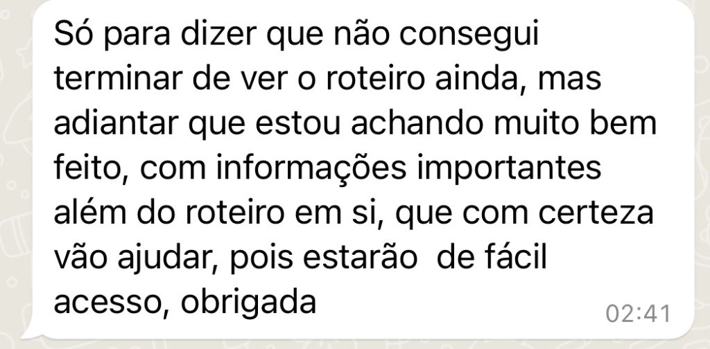 Feedback do cliente 3