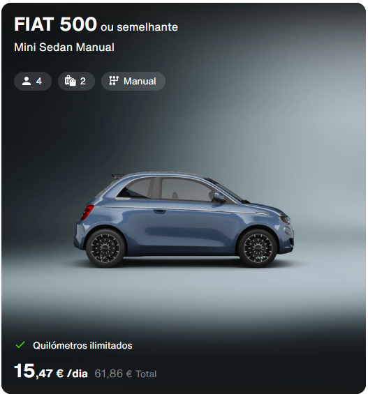 Antes — Economize até 80% com aluguel de carro